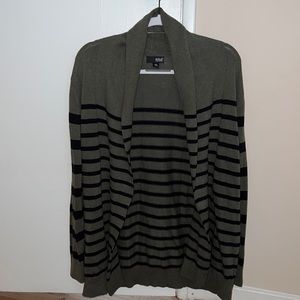 A.N.A Open Front Striped Cardigan Size M